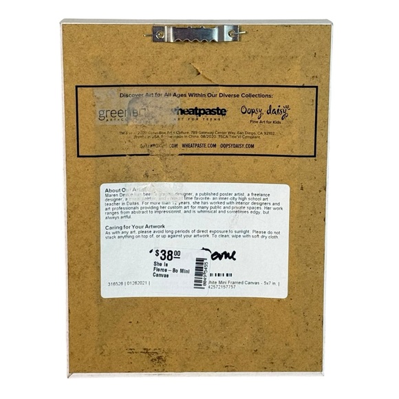 MAREN DEVINE “She Is Fierce” 5 x 7 Framed Canvas - Picture 4 of 6